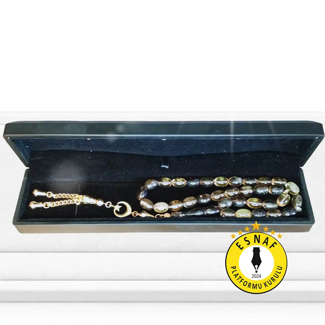 Orijinal Fosilli Damla Tesbih