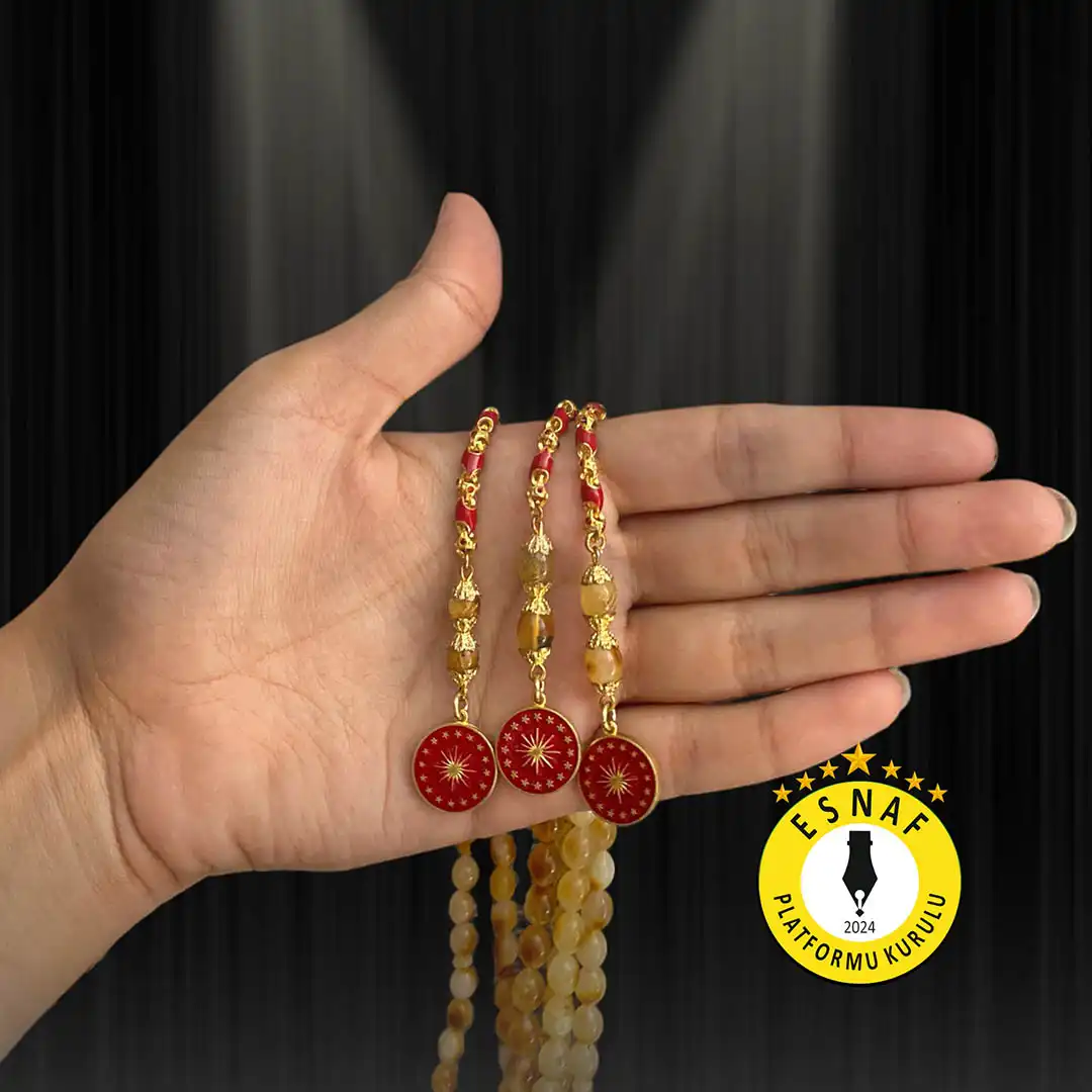 Cumhurbaşkanlığı Forslu ALTIN Kaplama Gümüş Püsküllü Tesbih