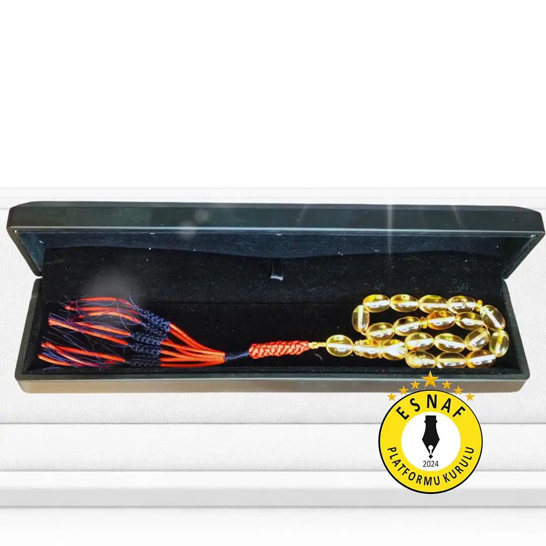 Orijinal Fosilli Damla Tesbih